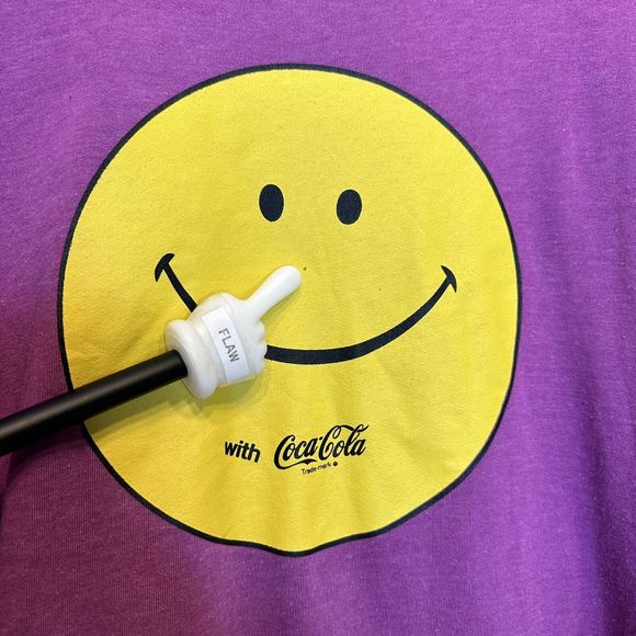 Wildfox Oversized Sweatshirt Small Coca-Cola Smiley Face Coke Roadtrip Purple - Picture 7 of 10